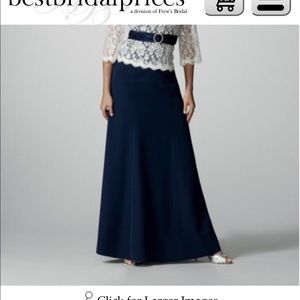 Alfred Angelo chiffon long skirt navy